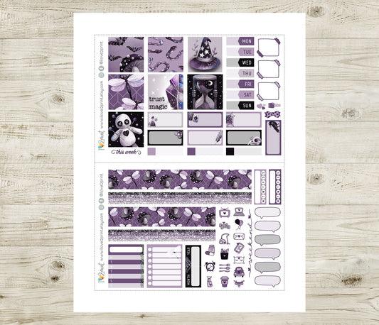 Gothic Life Stickers - Hobonichi Cousin - Printable Instant Download