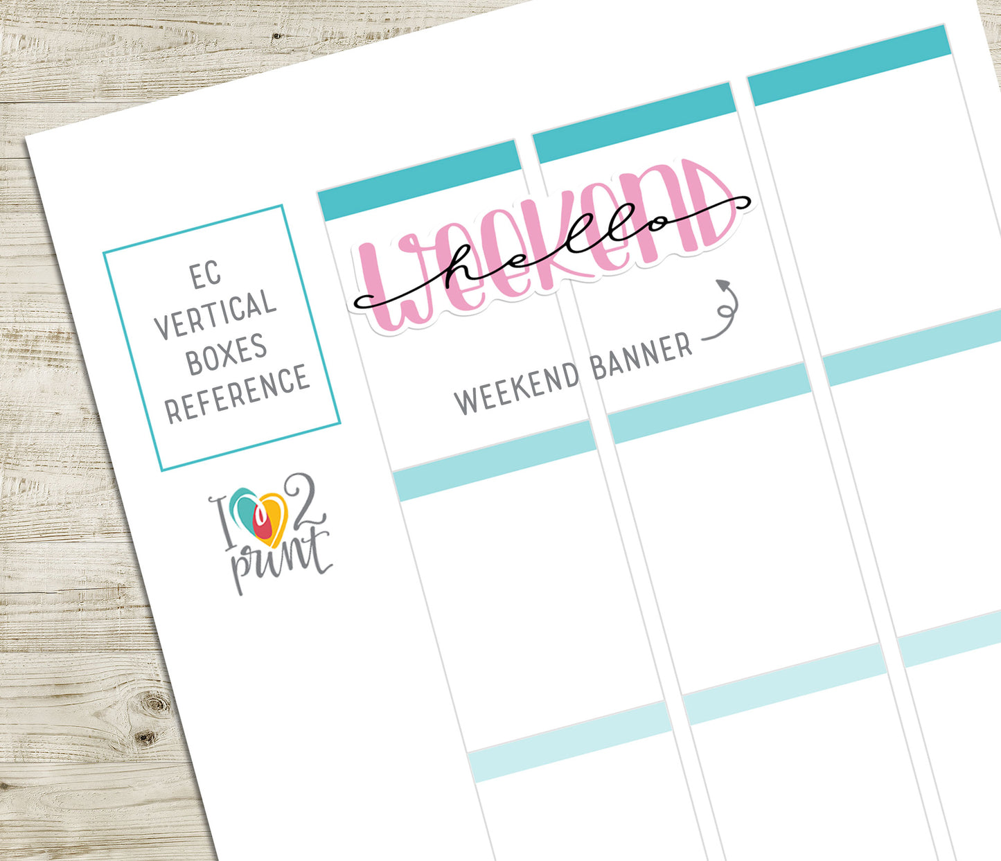 Hello Weekend Handlettered Stickers - Printable Weekend Banner Words - PDF & Cut Files