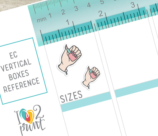 Manicure Icons Stickers Set  - Functional Printable Stickers - PDF & Cut Files