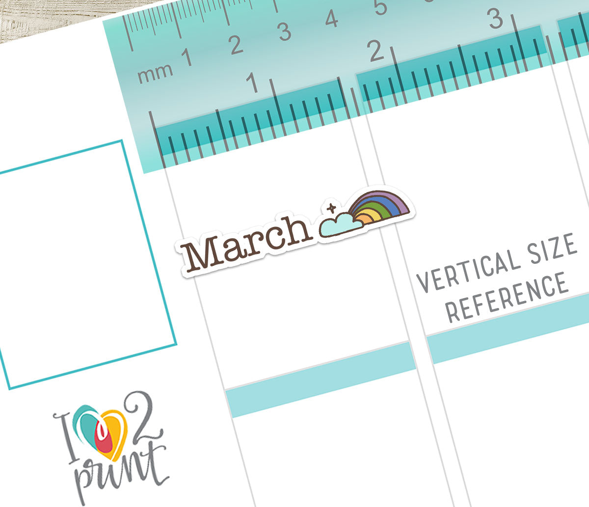 Month Doodle Headers - Printable Planner Stickers –  Functional Set – Instant Download