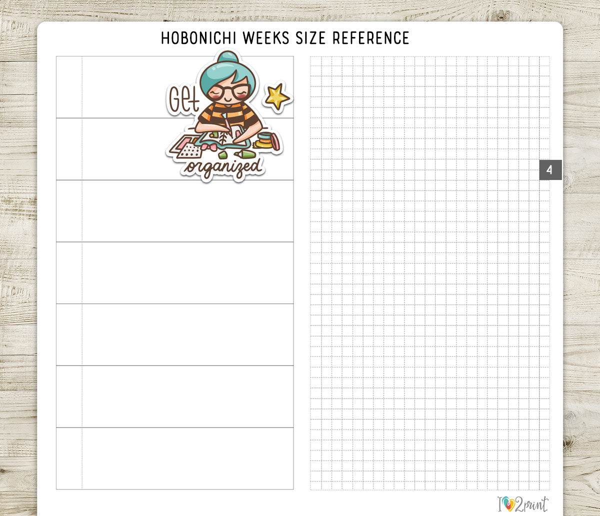 Elena Decorative Monthly Stickers - COLOR (2 skin variations) Printable Planner Sticker - PDF & Cut Files