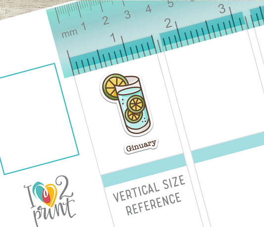 Elena Monthly Wacky Holidays Stickers - COLOR (2 skin variation) Printable Planner Sticker - PDF & Cut Files