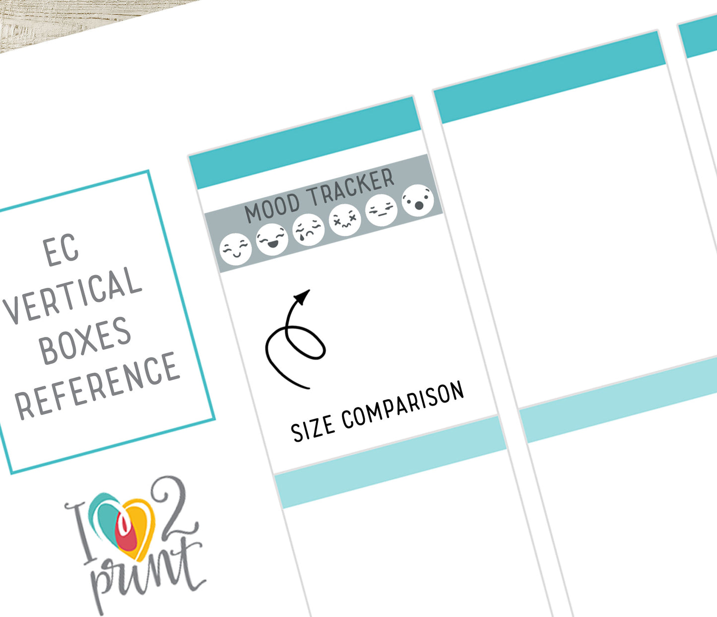 Mood Tracker Color Printable Planner Stickers  - PDF & Cut Files