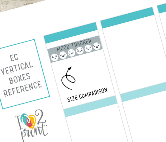 Mood Tracker Color Printable Planner Stickers  - PDF & Cut Files
