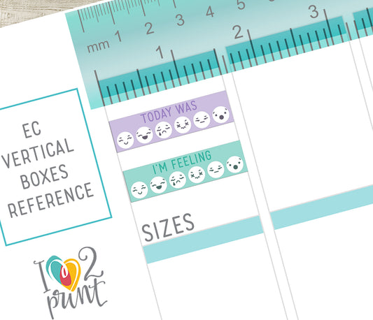 "I am Feeling"/ "Today Was" Printable Planner Stickers - PDF & Cut Files