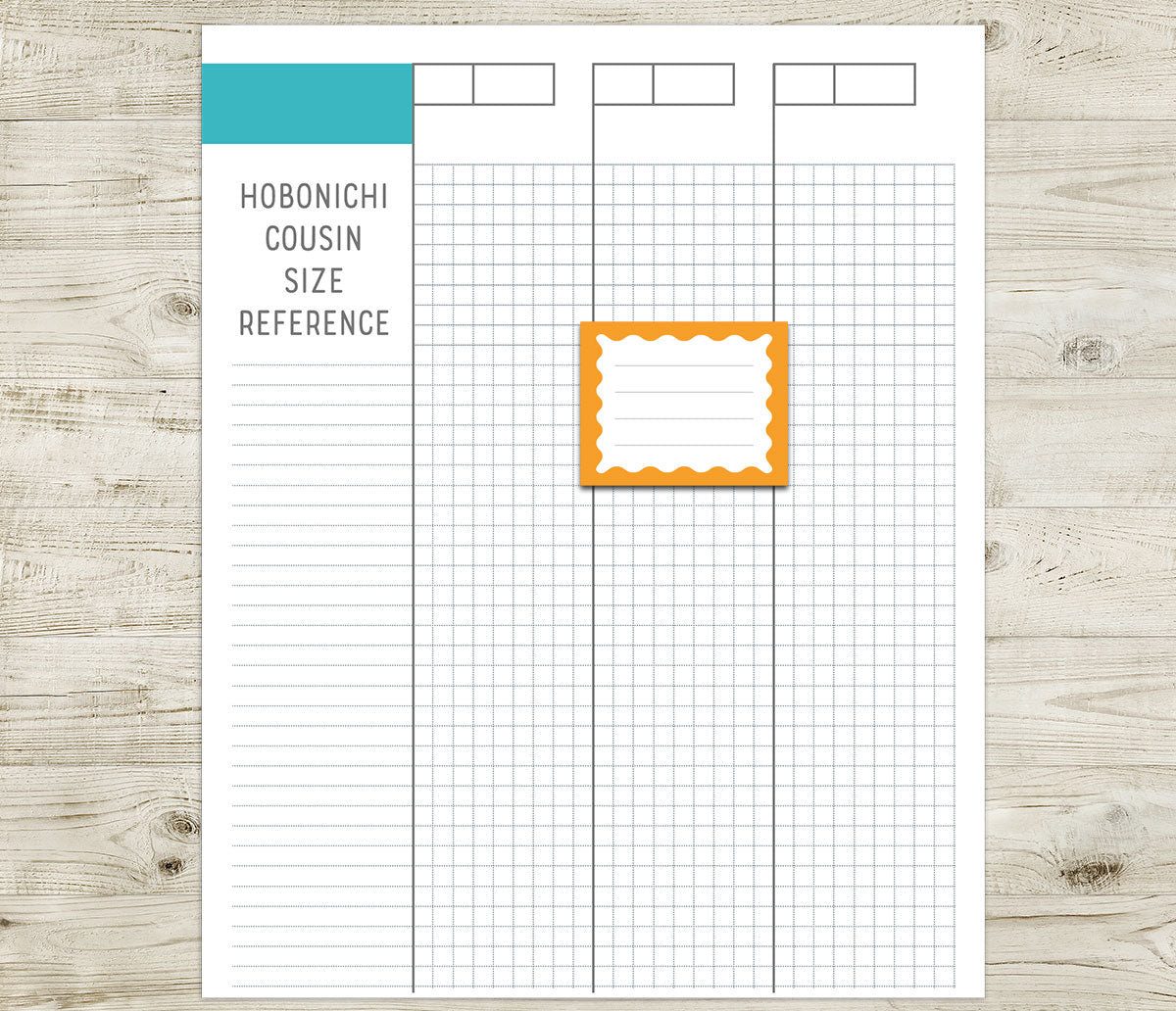 Wave Note Half Box Printable Planner Stickers – PDF & Cut Files – Instant Download