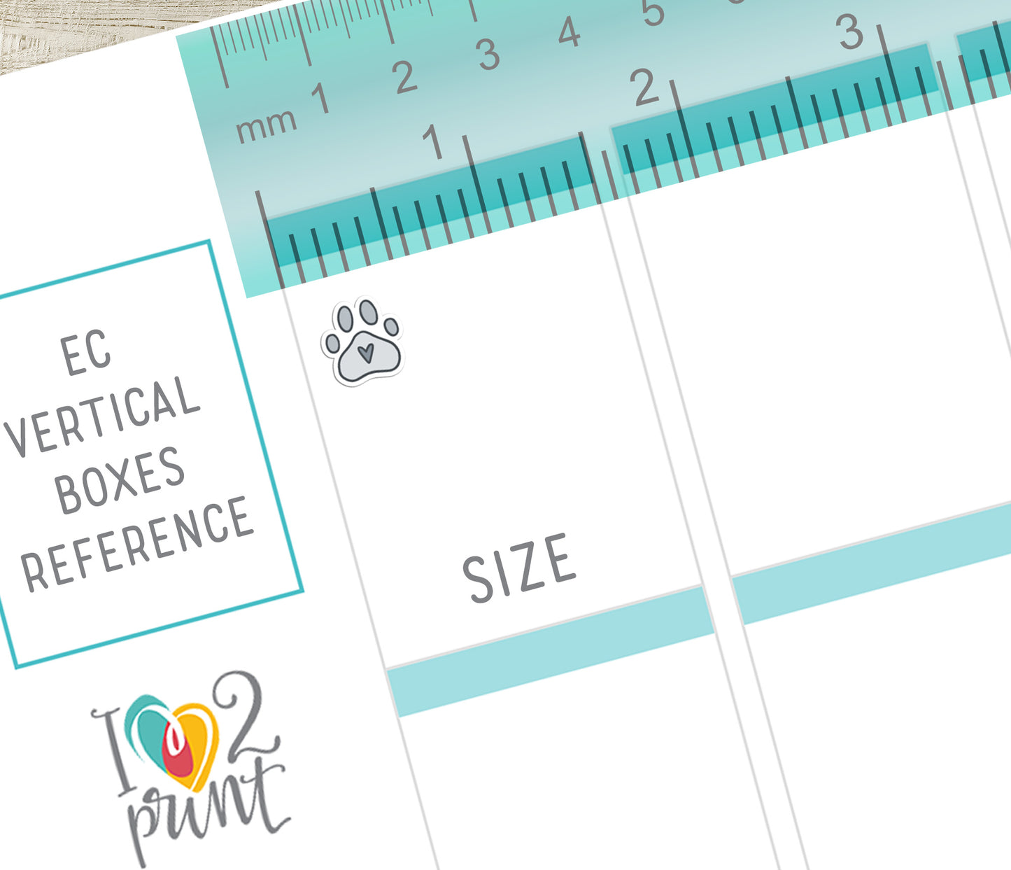 Paw Mini Icons – Functional Printable Stickers in 48 Colors – PDF & Cut Files