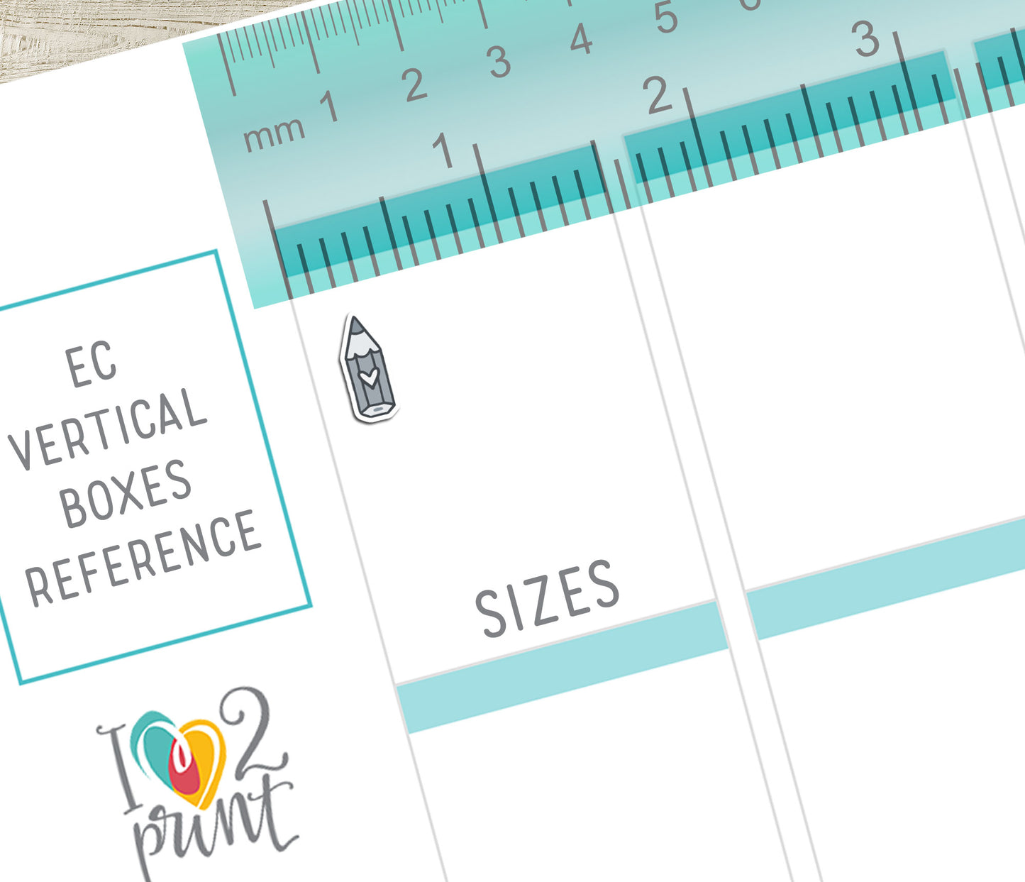 Pencil Mini Icons Printable Planner Stickers | 48 Colors | Study Work Task Labels | PDF Cut Files