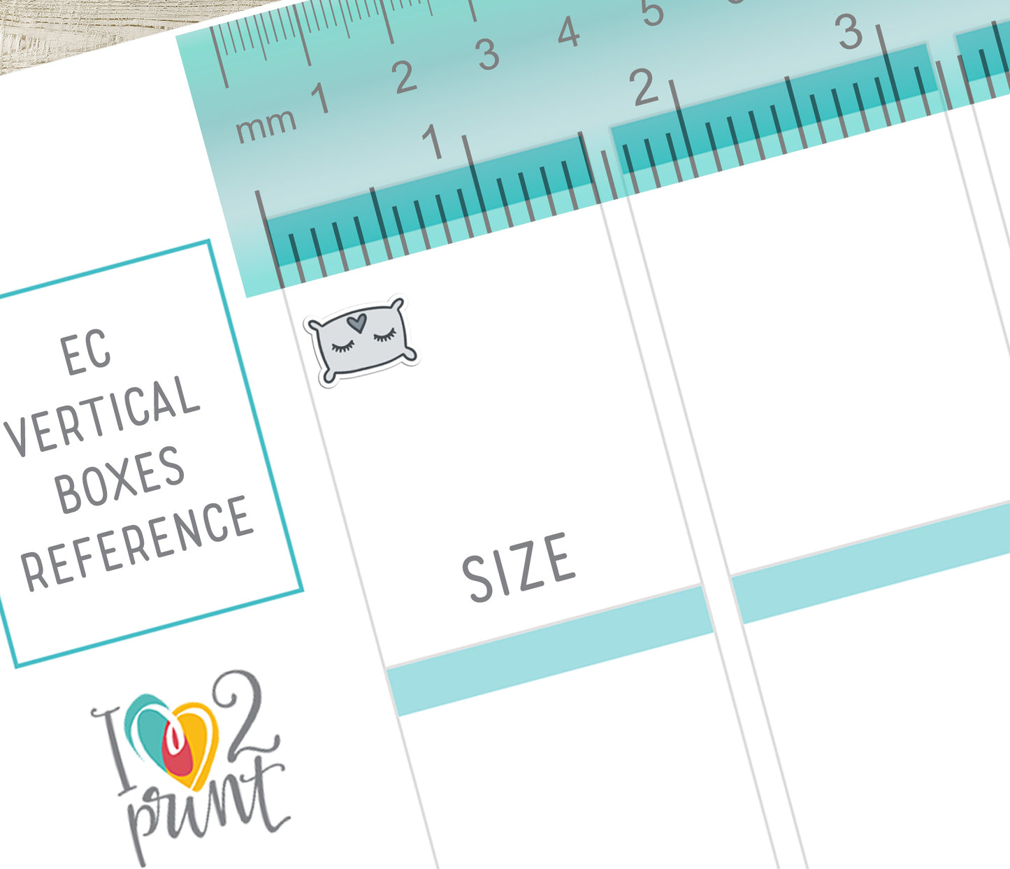 Pillow Mini Icons – Functional Printable Stickers in 48 Colors – PDF & Cut Files