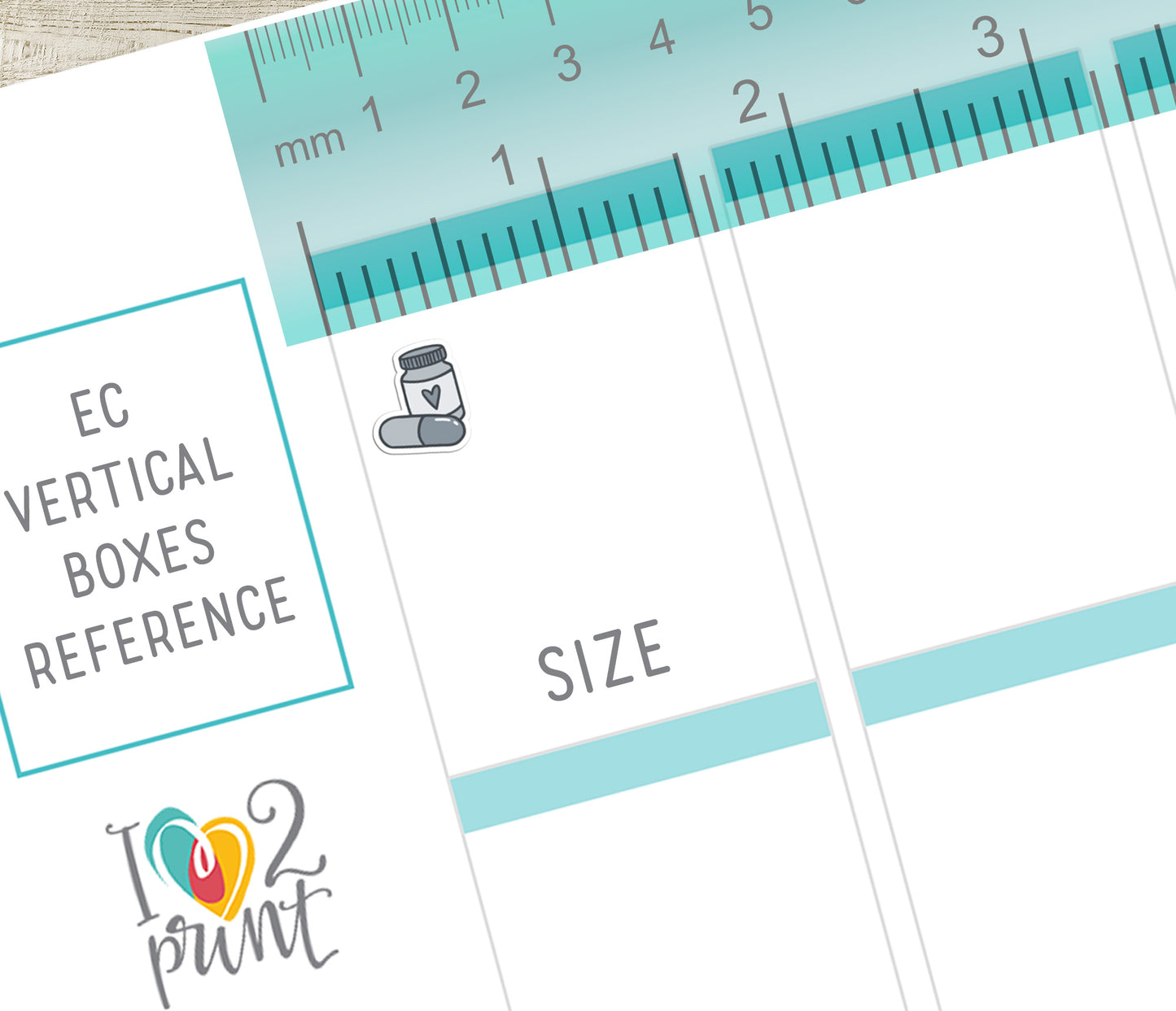 Pills Mini Icons – Functional Printable Stickers in 48 Colors – PDF & Cut Files