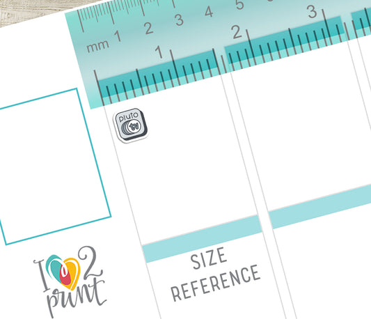 Pluto TV Icon Printable Planner Stickers | Streaming Tracker | PDF Cut Files | Instant Download