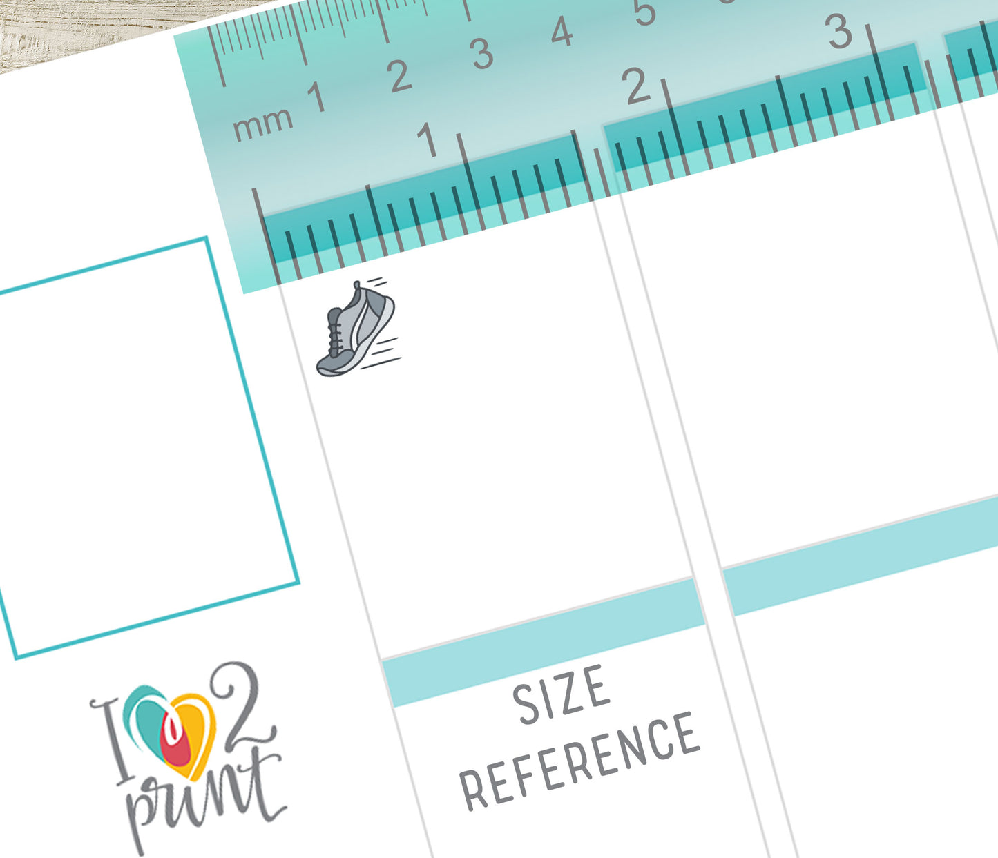 Running Shoes Mini Icons – Functional Printable Stickers in 48 Colors – PDF & Cut Files