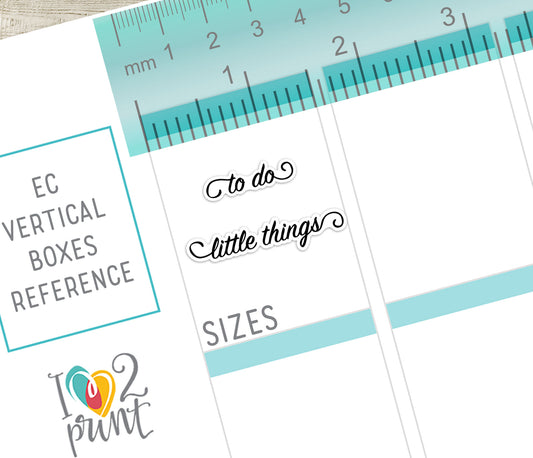 12 Script Words Headers Printable Stickers – Elegant Planner Labels