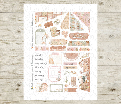 Spring Planning Journal Stickers - Printable Printable PDF & Cut Files ...