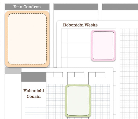 Full Stitched Boxes Printable Planner Stickers | 48 Colors | PDF Cut Files | Instant Download