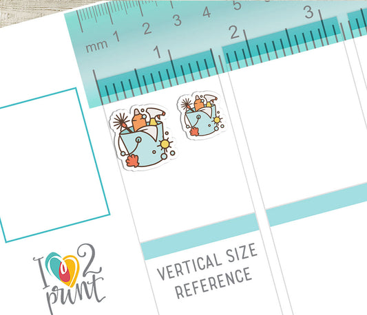 50 Summer - Daily Life Printable Icons Stickers – COLOR Planner Icons - PDF & Cut Files