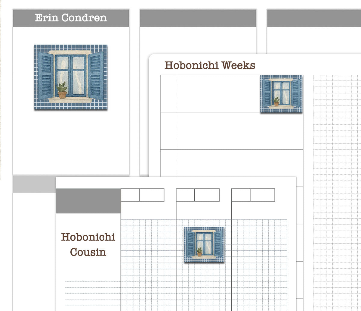 Summer in Greece Hobonichi Weeks Stickers | Slim Aegean Fit | PDF Cut Files | Instant Download