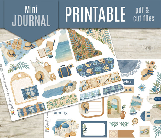 Summer in Greece Complete Sticker Bundle | All 6 Sets | Mediterranean Collection | PDF Cut Files