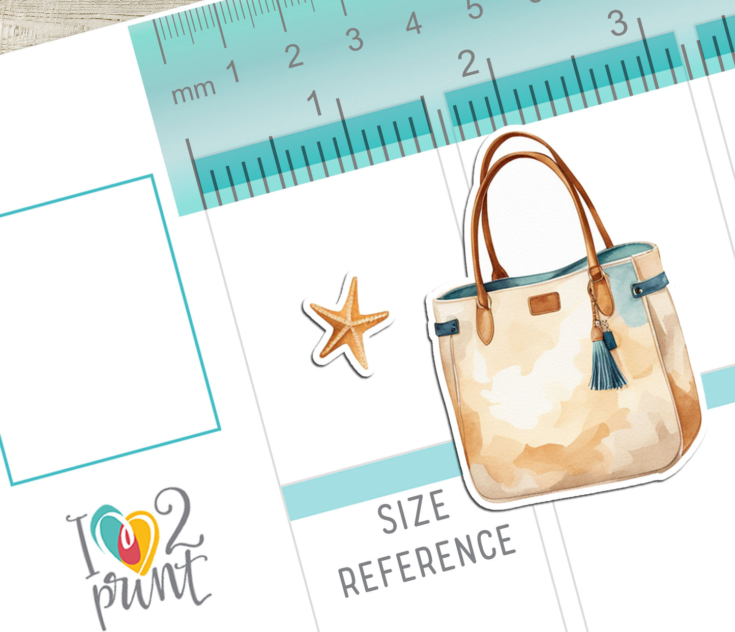 Sunshine Decorative Printable Planner Stickers | Beach Elements | PDF Cut Files | Instant Download