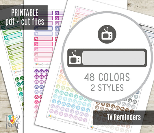 TV Show Tracker Stickers – Printable PDF & Cut Files
