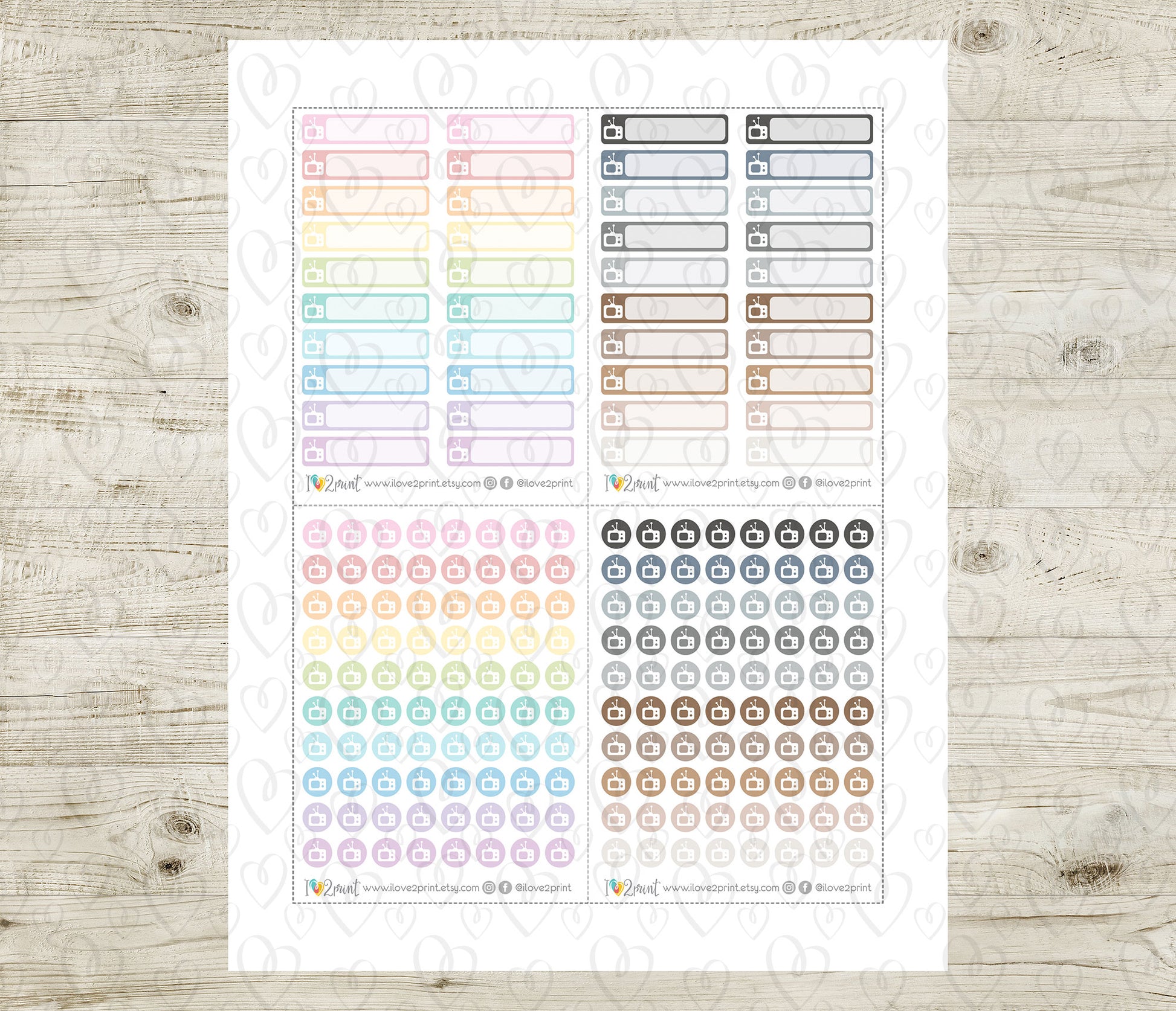 TV Show Tracker Stickers – Printable PDF & Cut Files – Ilove2Print