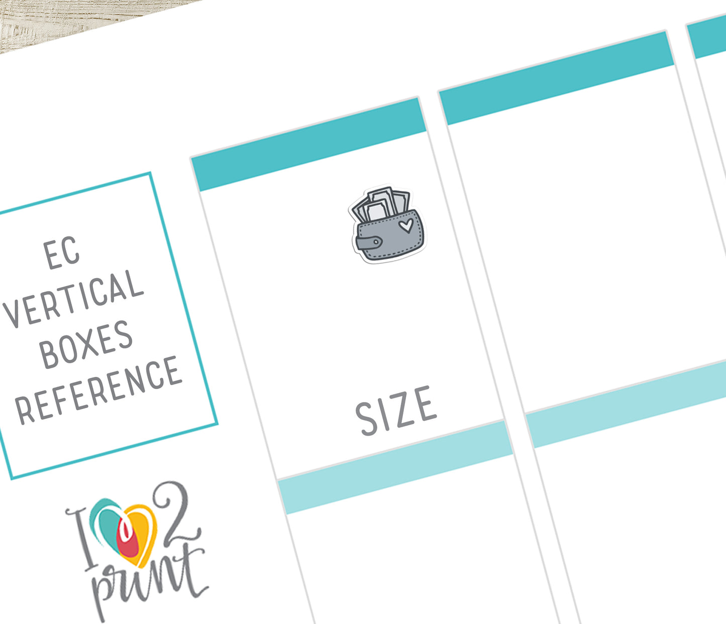 Wallet Mini Icons – Functional Printable Stickers in 48 Colors – PDF & Cut Files