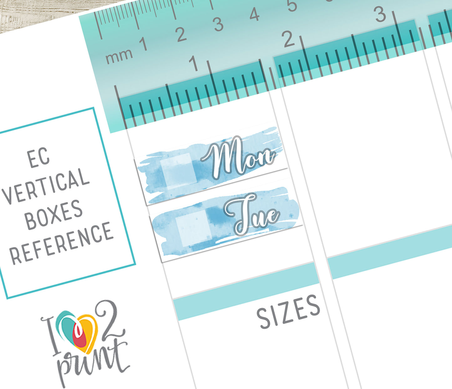 Watercolor Brush Week Days Pastel Printable Stickers | Soft Covers | PDF Cut Files