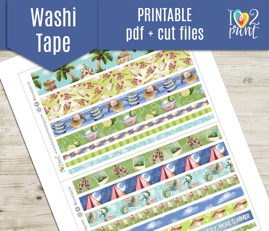 Watercolor Summer Complete Sticker Bundle | All 6 Sets | Hand Painted Sea Collection | PDF