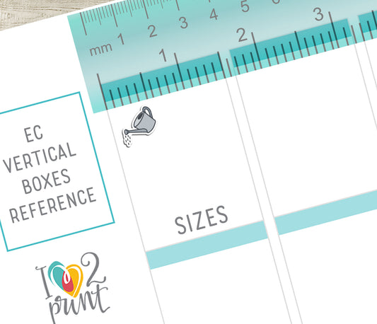 Watering Can Mini Icon Printable Planner Stickers | 48 Colors | PDF Cut Files