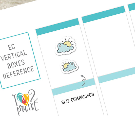 Weather Cute Icons Stickers Set  - Functional Printable Stickers - PDF & Cut Files