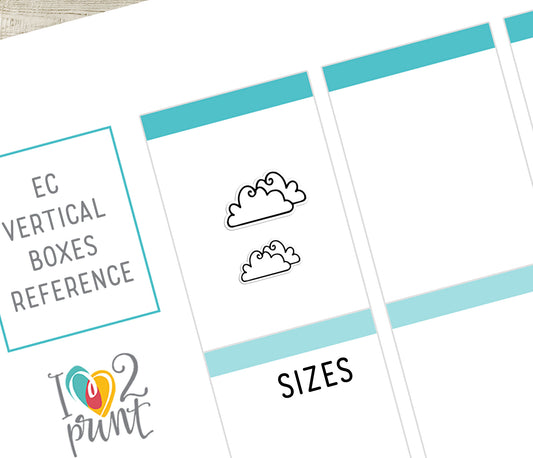 Minimal Weather B&W Icons Stickers Set II - Functional Printable Stickers - Instant Download