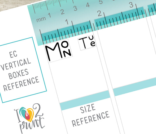 Handlettered Week Box Stickers | Printable Planner Week | Functional Journaling & Scrapbook Supplies