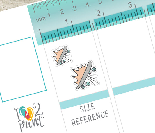 Sports Workout Printable Stickers Color | 65 Icons 2 Sizes | Fitness Gym | PDF Cut Files