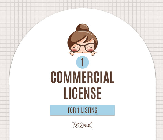 Single Listing Commercial License Stickers | Print & Sell 1-500 Pieces | Credit Required | iLove2Print