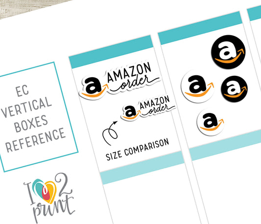 Am@zon Order Planner Stickers, Am@zon Delivery Hand-lettered / hand-drawn Printable Stickers, Printable Planner Sticker - CUT FILES