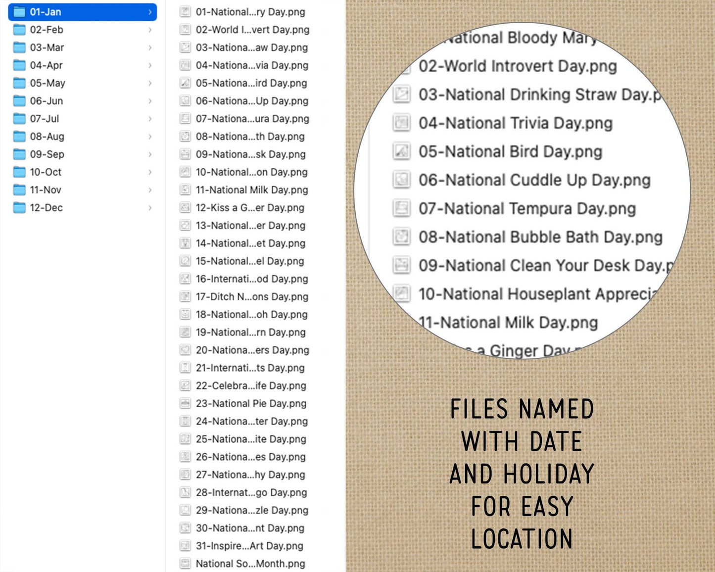 377 Wacky Holidays Icons PNG Bundle - STAMP Icons Clipart - Instant Download